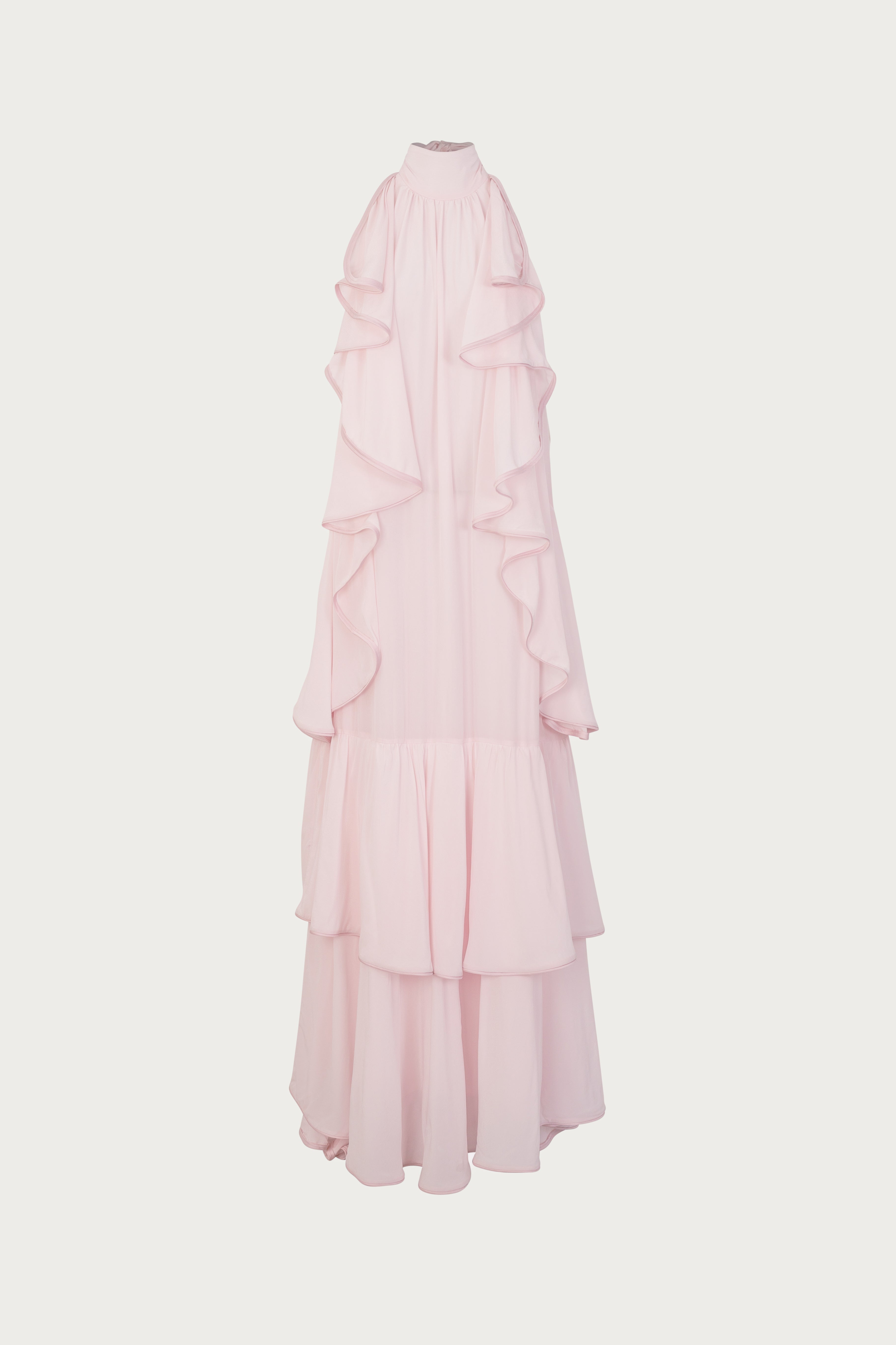 chiffon layered dress SAME Layered Chiffon Gown | Pale Pink
