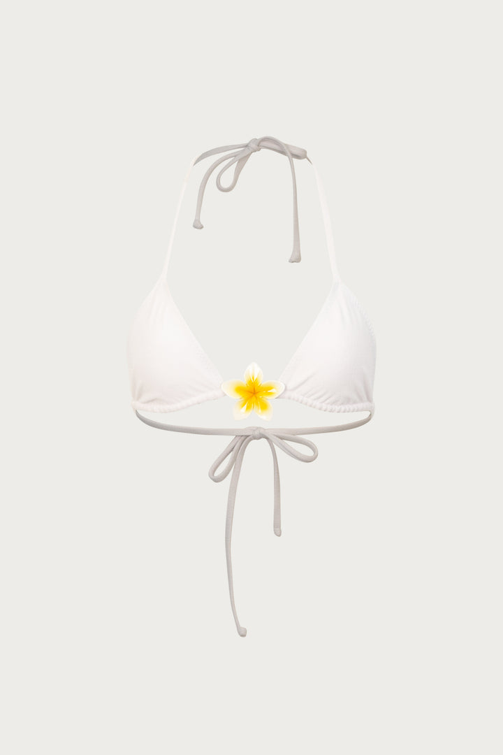 Island Triangle Top (Faux Suede White)
