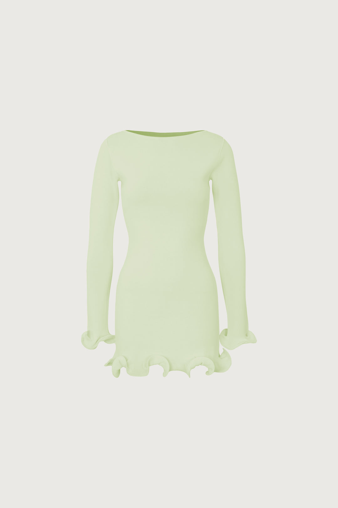 Ruffle Hem Mini Dress (Mint)
