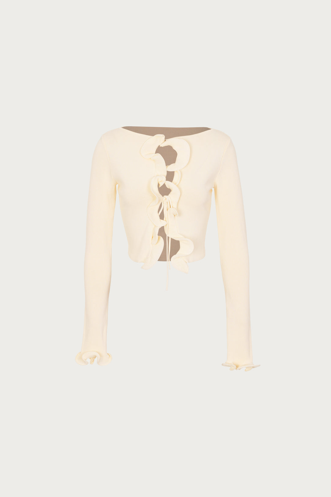 Ruffle Hem Top (Cream)