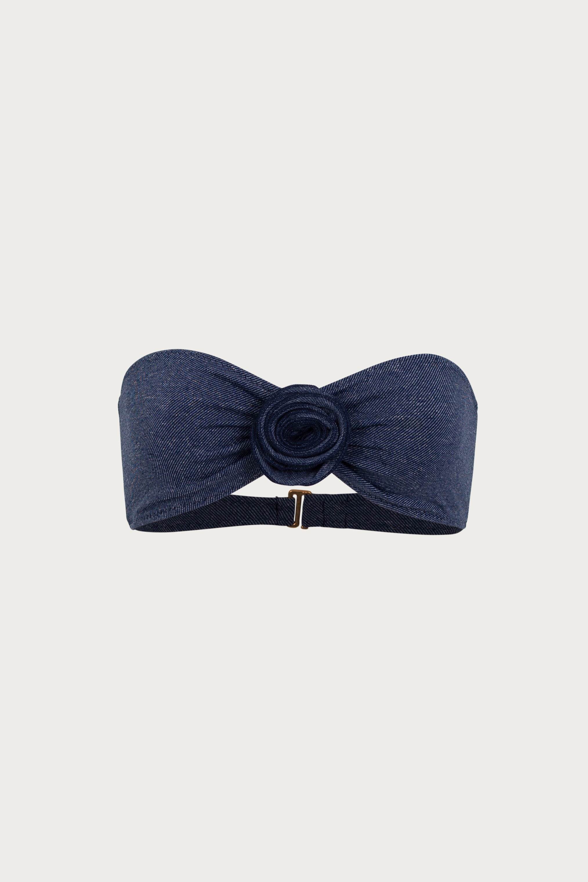 SAME Rosette Bandeau Top | Dark Denim | Women's Swimwear