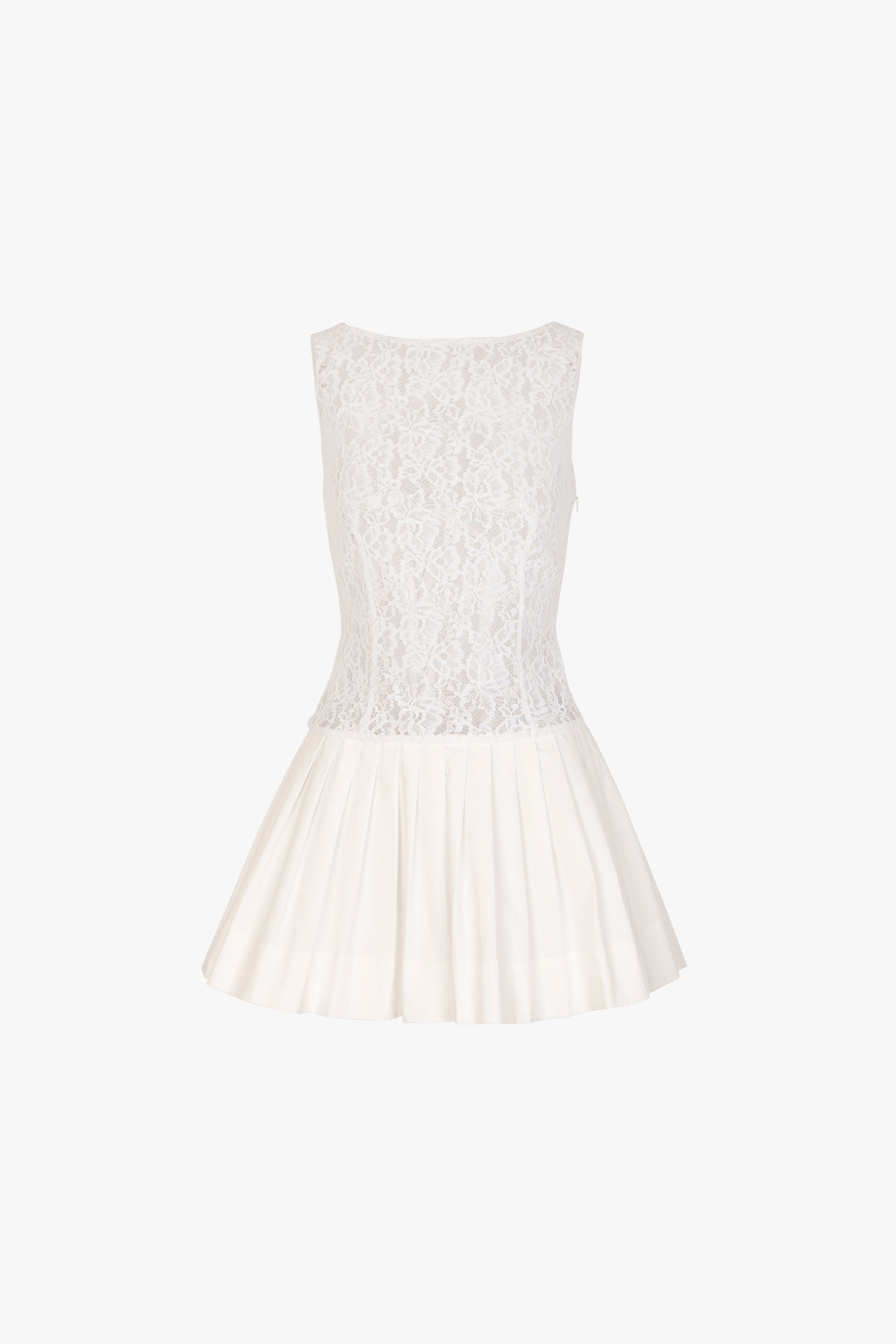 SAME Lace Poplin Mini Dress | White | Women's Dress