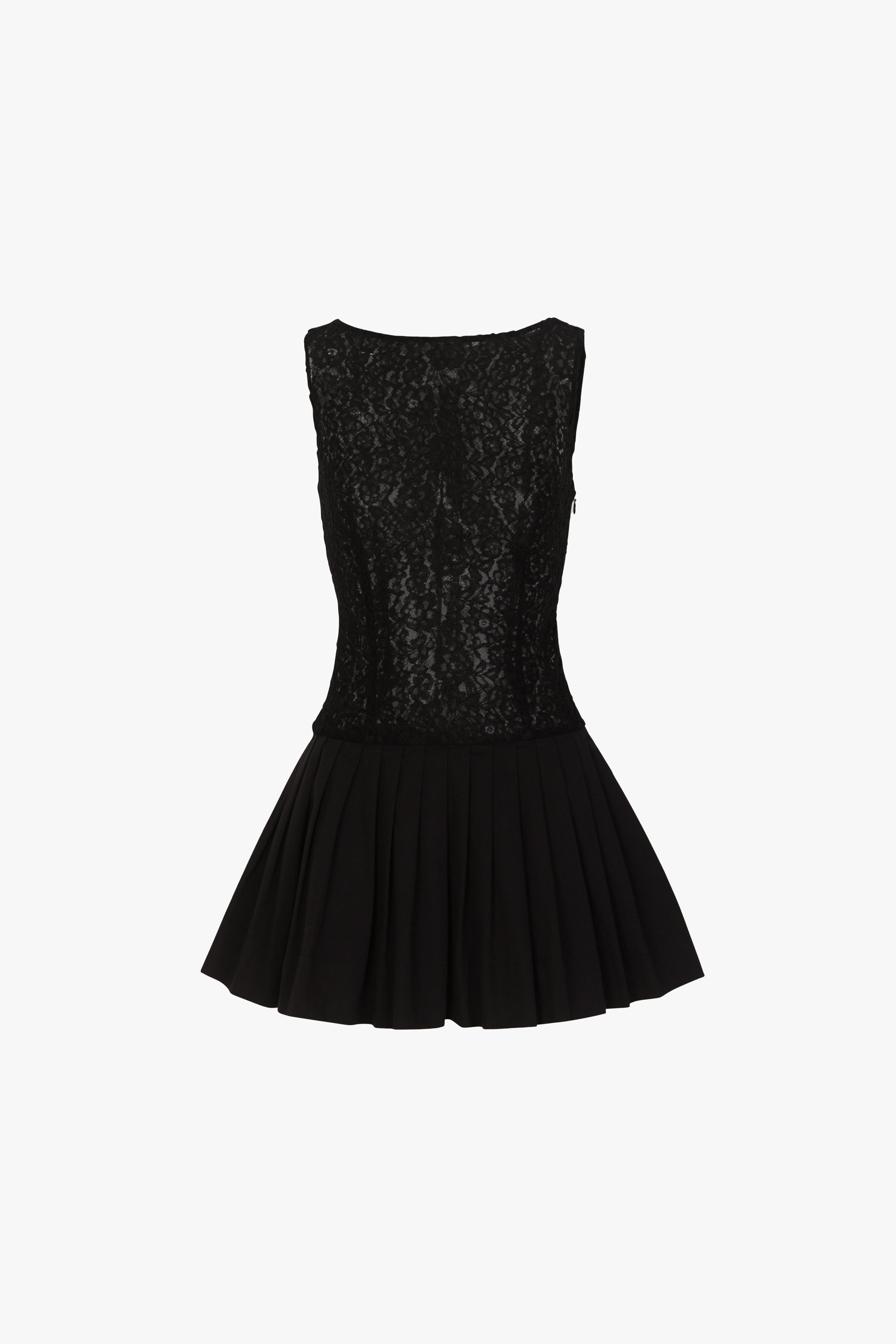 SAME Lace Poplin Mini Dress | Black | Women's Dress