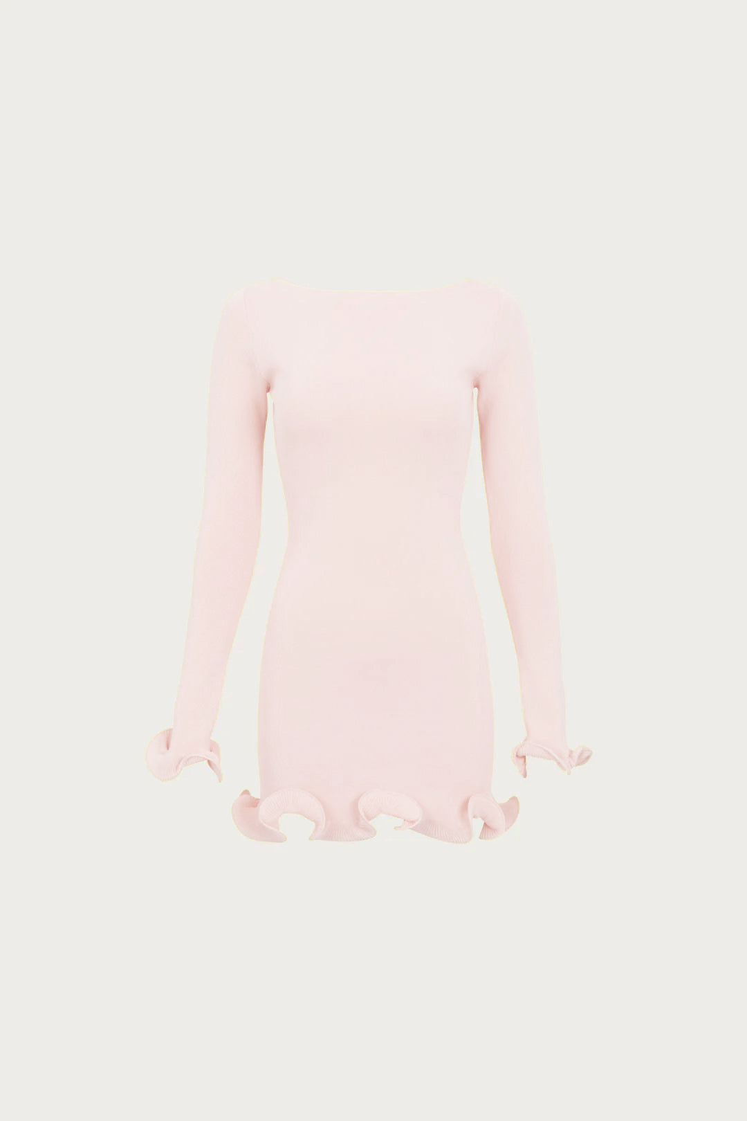 Same Ruffle Hem Mini Dress | Pale Pink