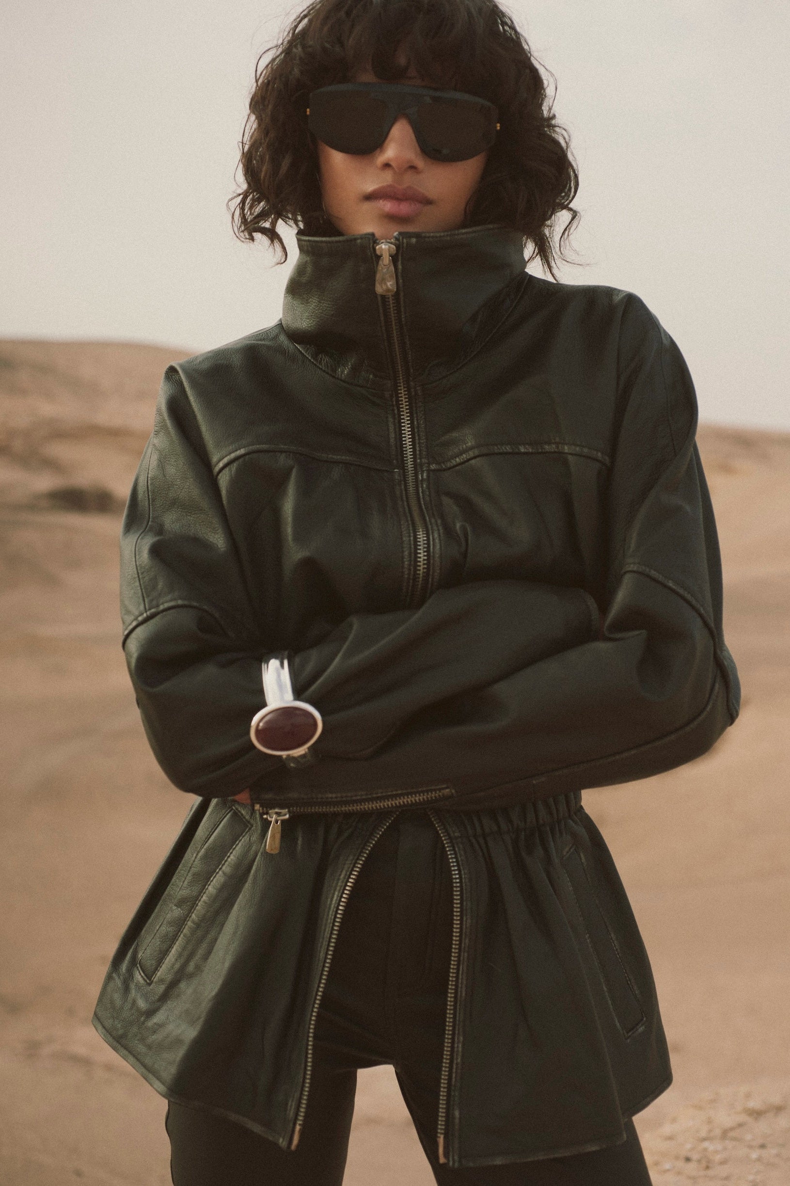 SAME | THE LEATHER PARKA | Black | Women's Outerwear
