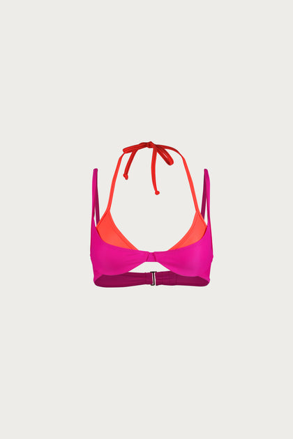 Layered bathing top suit top