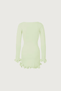 Ruffle Hem Mini Dress (Mint)