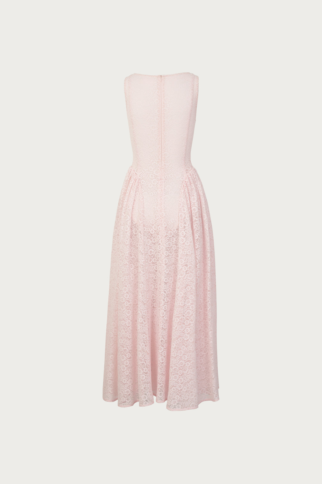 French Lace Midi Dress (Pink)