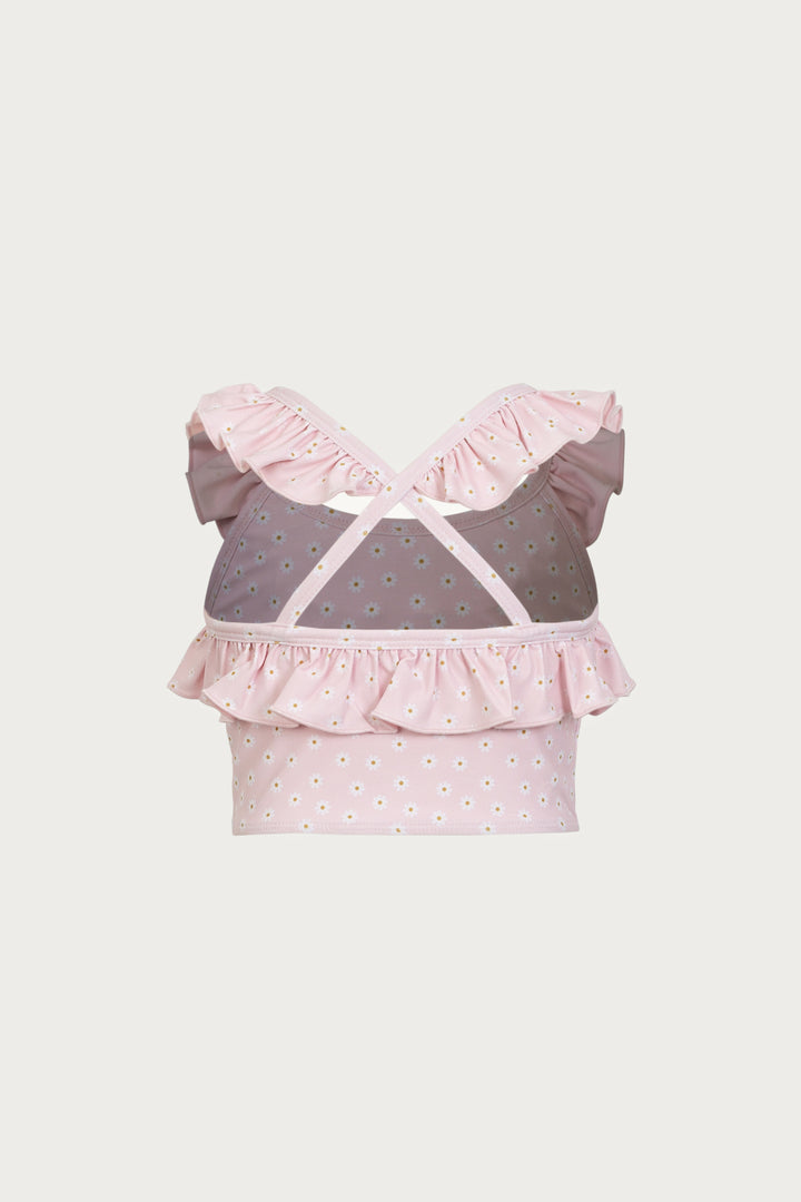 flounce tankini (pink daisy)