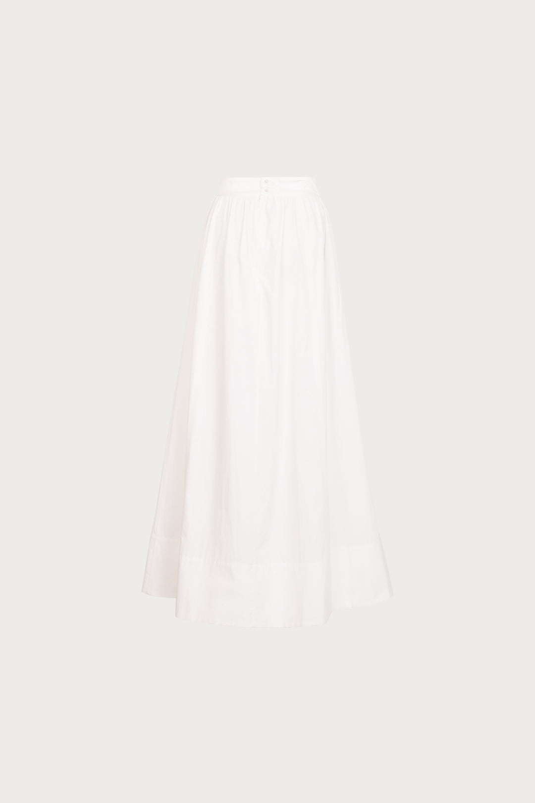 Poplin Maxi Skirt (White)