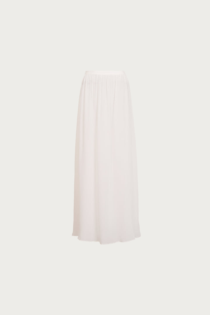 Chiffon Maxi Skirt (Cream)