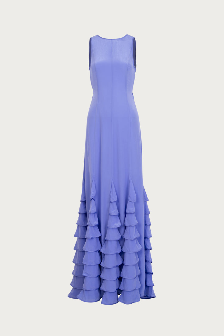 Tiered Chiffon Gown (Periwinkle)