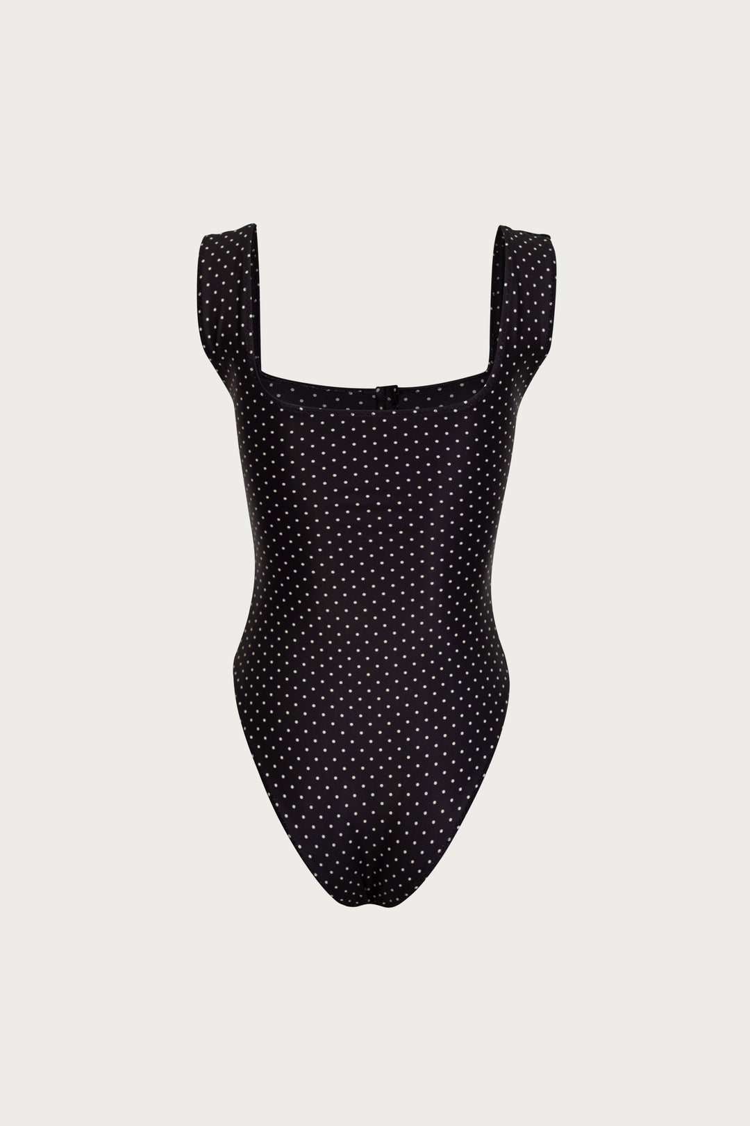 The Grace Tank One Piece (Black Cream Polka Dot)