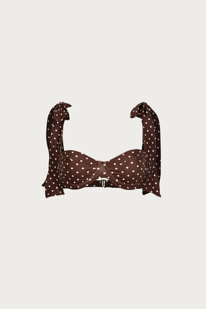 Lady Bra (Brown Cream Polka Dot)