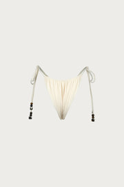 Naomi String Bottom (Faux Suede Cream)