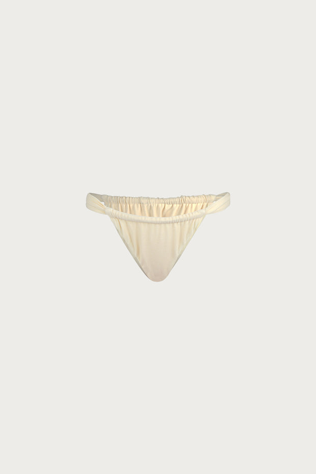 Ruched Bottom (Faux Suede Cream)