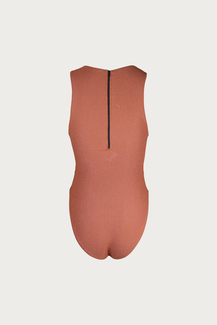 Taylor One Piece (Faux Suede Burnt Sienna)