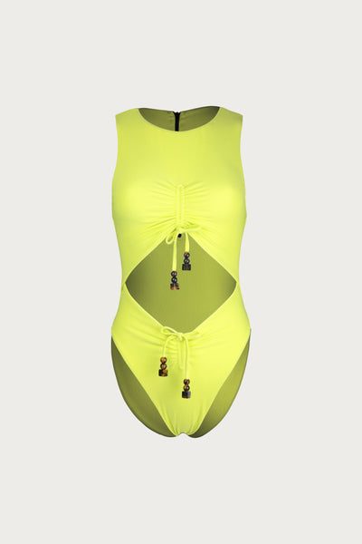 Taylor One Piece (Faux Suede Citron)