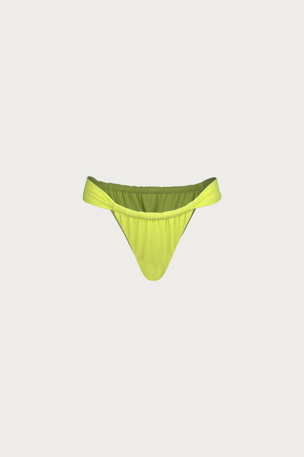 Ruched Bottom (Faux Suede Citron)
