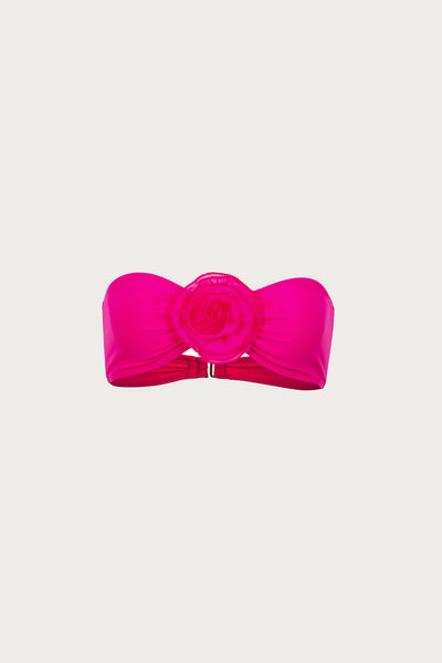 Rose Bandeau Top (Fuchsia/Fuchsia)