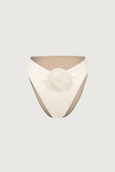 Rose High Rise Bottom (Faux Suede Cream/Cream)