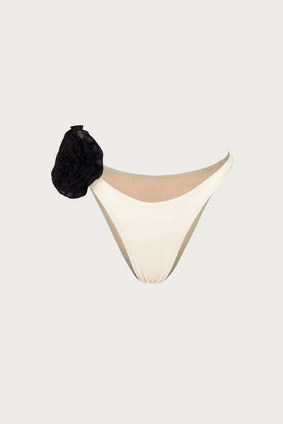 Rose 90s Bottom (Faux Suede Cream/Black)