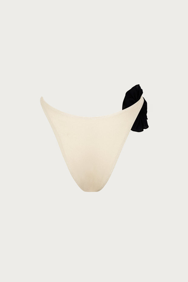 Rose 90s Bottom (Faux Suede Cream/Black)
