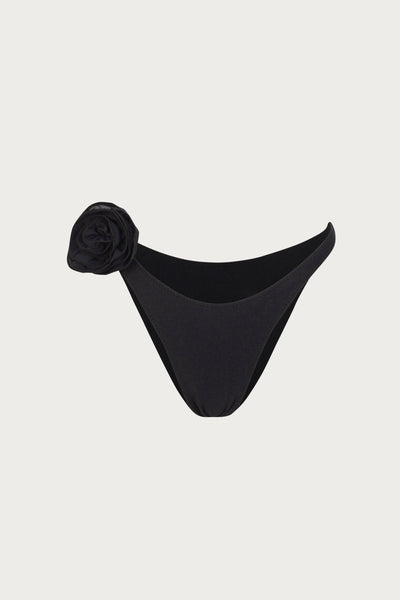 Rose 90s Bottom (Faux Suede Black/Black)