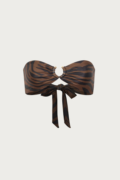 Pierced Bandeau Top (Bronze Zebra)