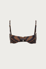 Demi Cup Underwire Top (Bronze Zebra)