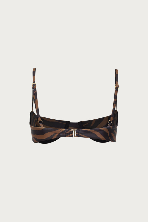 Demi Cup Underwire Top (Bronze Zebra)