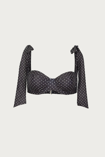 SAME Lady Bra | Black Cream Polka Dot