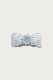 Rose Bandeau Top (Blue Stripe)