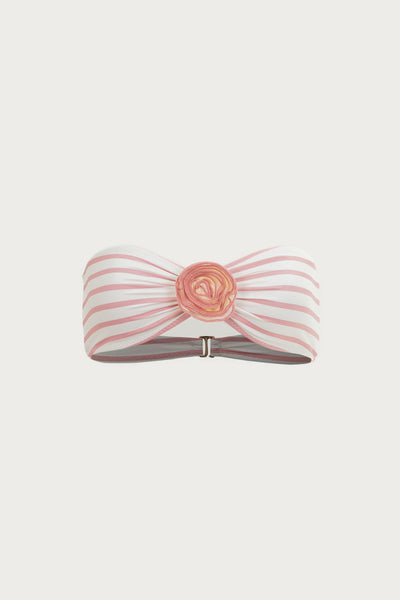 Rose Bandeau Top (Pink Stripe)