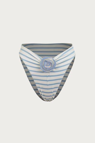 Rose High Rise Bottom (Blue Stripe)