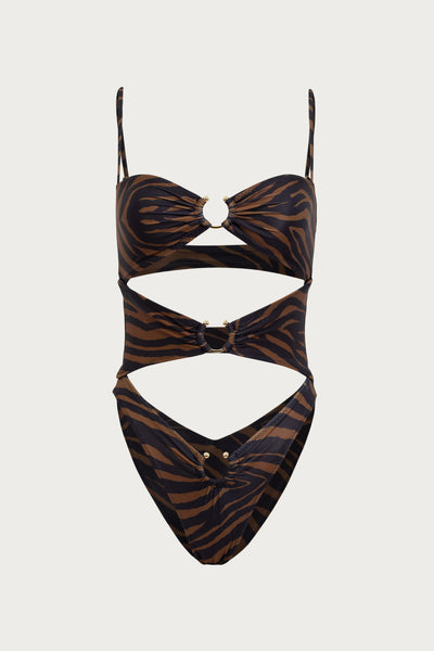SAME Pierced One Piece | Bronze Zebra