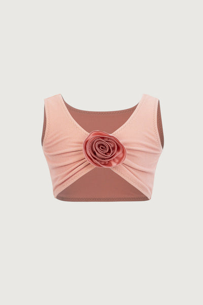 rose tank top (faux suede blush/blush)