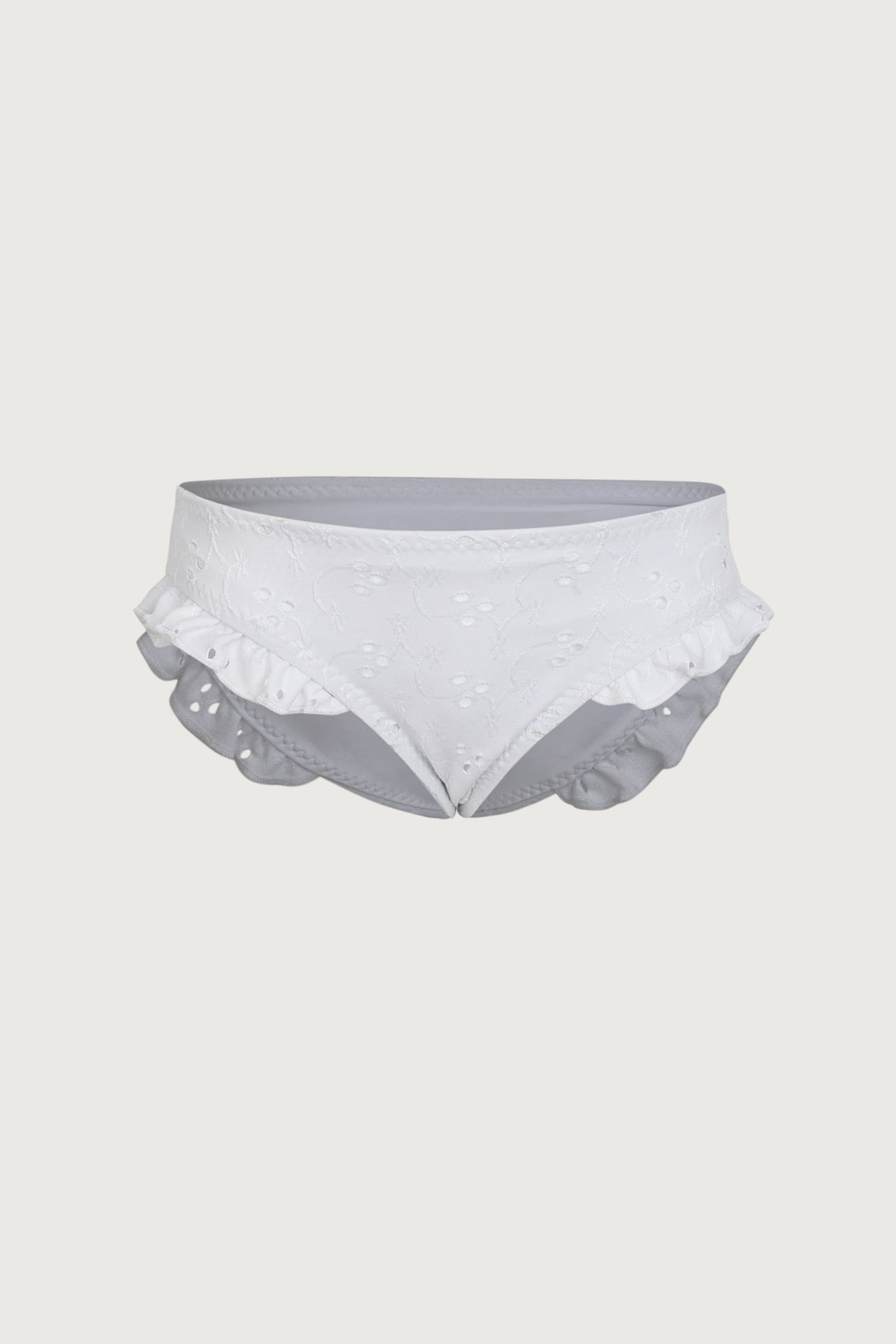 ruffle brief bottom (white eyelet) – SAME