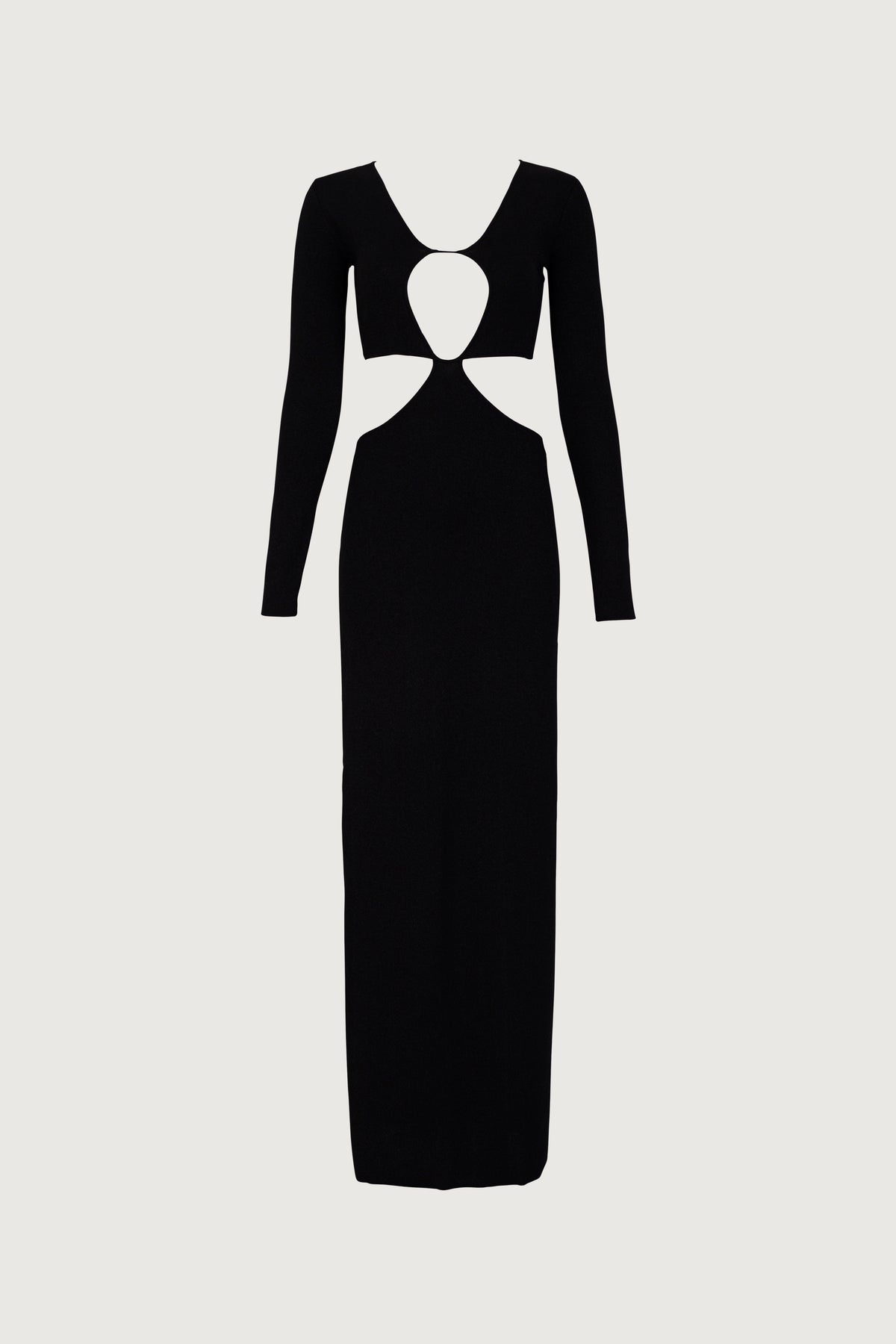 Same Long Sleeve Cut Out Maxi Dress | Black Lurex Xs / Black Lurex Same Long Sleeve Cut Out Maxi Dress | Black Lurex Xs / Black Lurex