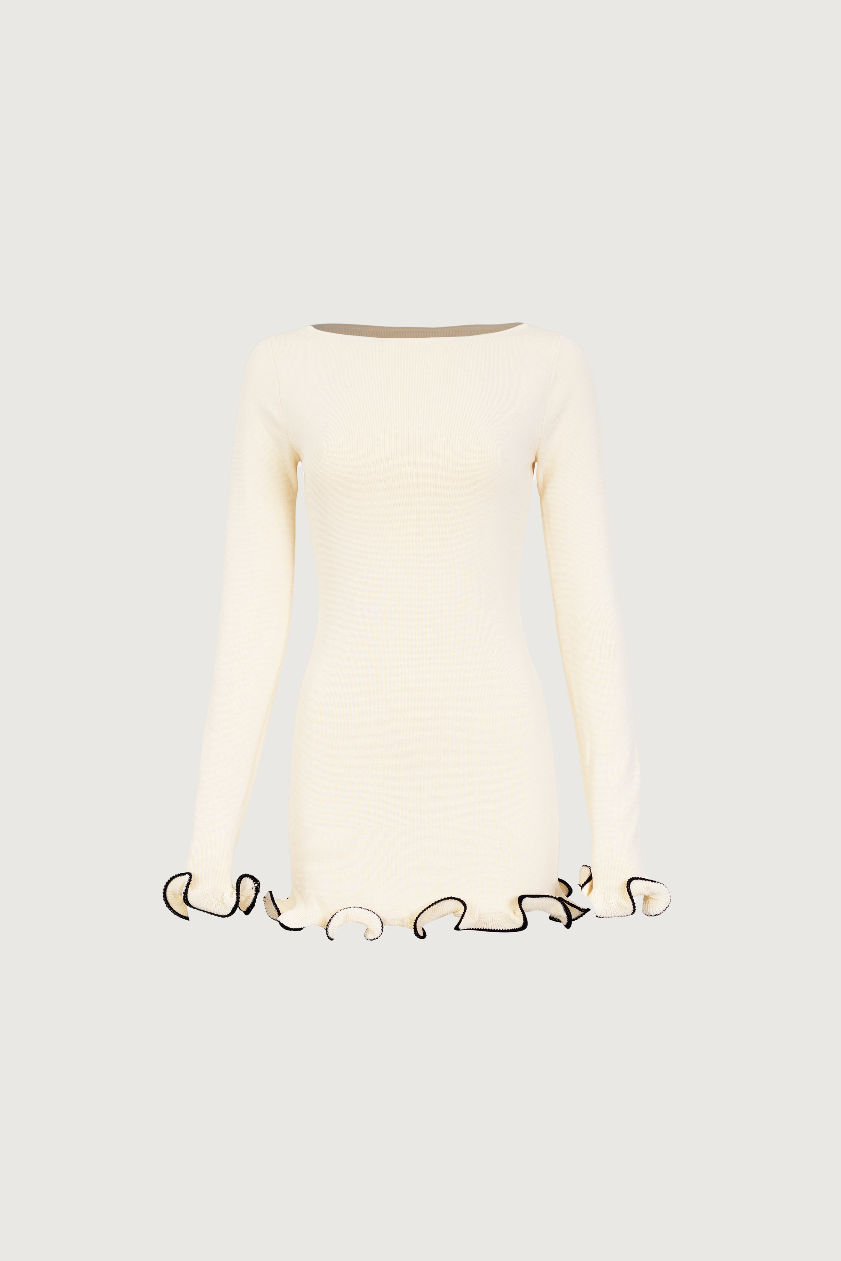 ★Since Then★ Cream beige ruffle mini dress Cream Beige Ruffle Mini Dress – Romantic Spring Style