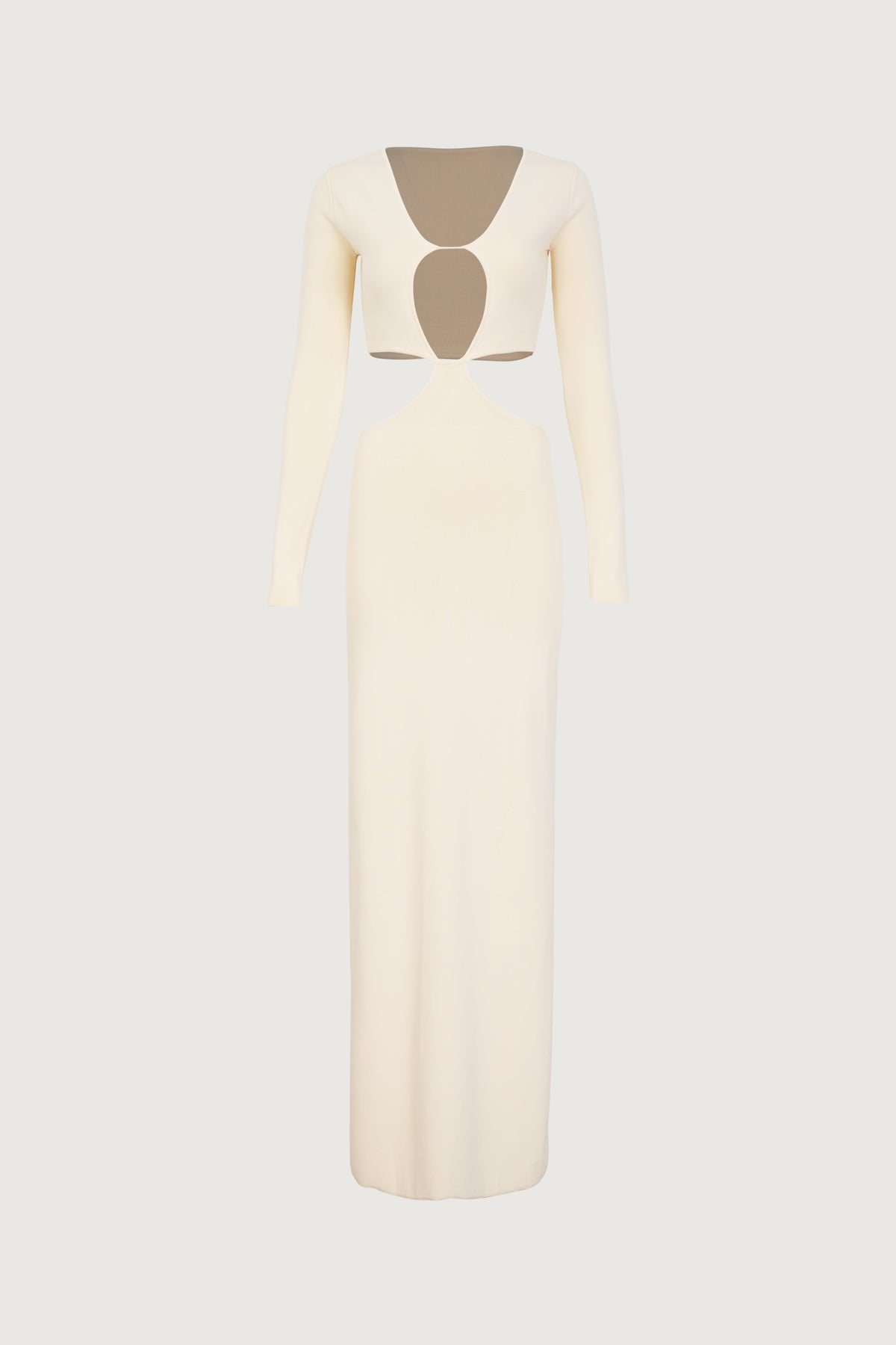 SAME Long Sleeve Cut Out Maxi Dress | Cream SAME Long Sleeve Cut Out Maxi Dress | Cream