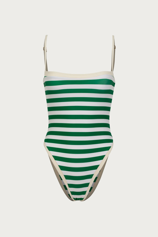 Swim Bandeau Top in Neon Green