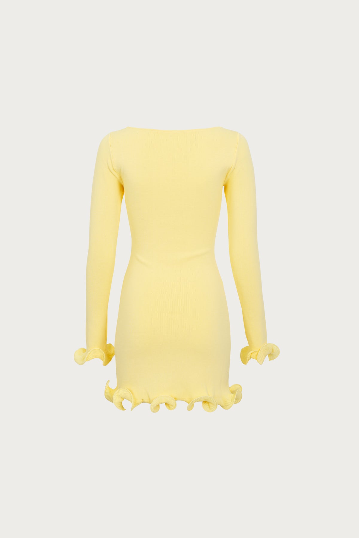 SAME Ruffle Hem Mini Dress | Butter Yellow