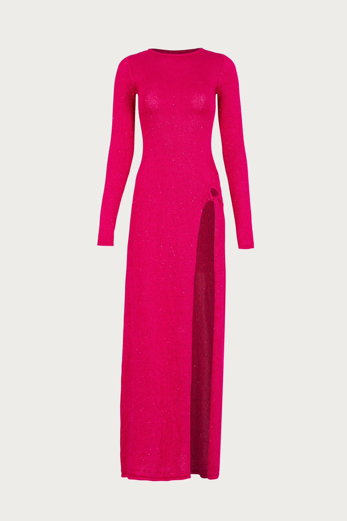 SAME Long Sleeve Twist Dress | Hot Pink Sequin | Women's Knit Dress SAME Long Sleeve Twist Dress | Hot Pink Sequin | Women's Knit Dress