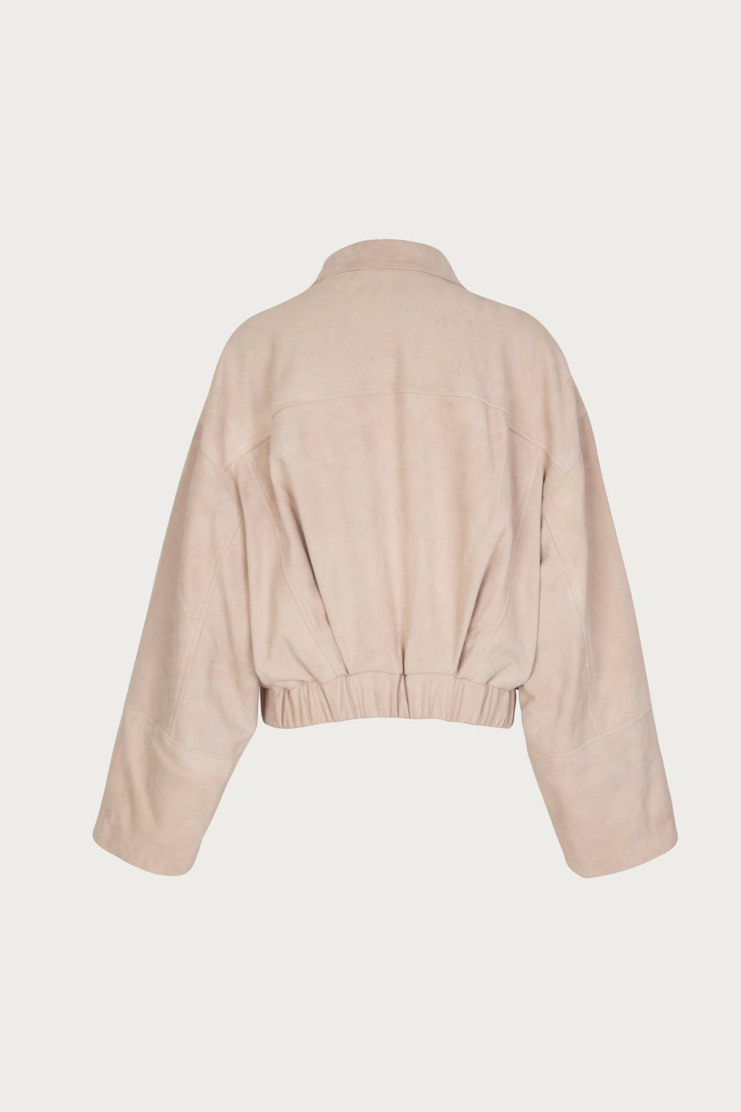 The Suede Bomber Jacket (Taupe)