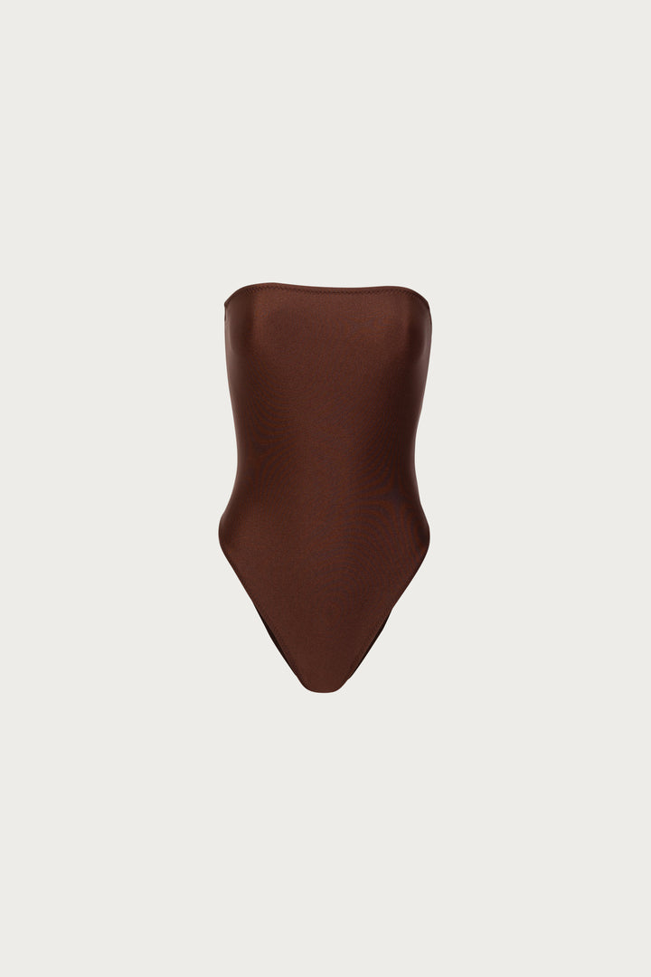 Strapless One Piece (Chocolate Brown)