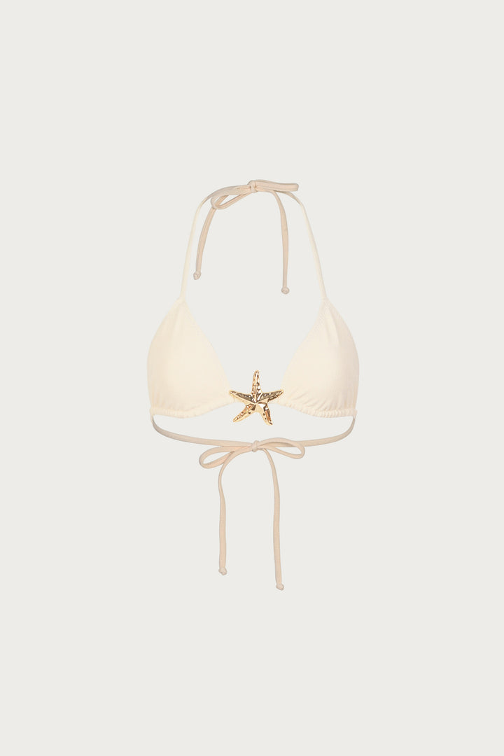 Starfish Triangle Top (Faux Suede Cream)