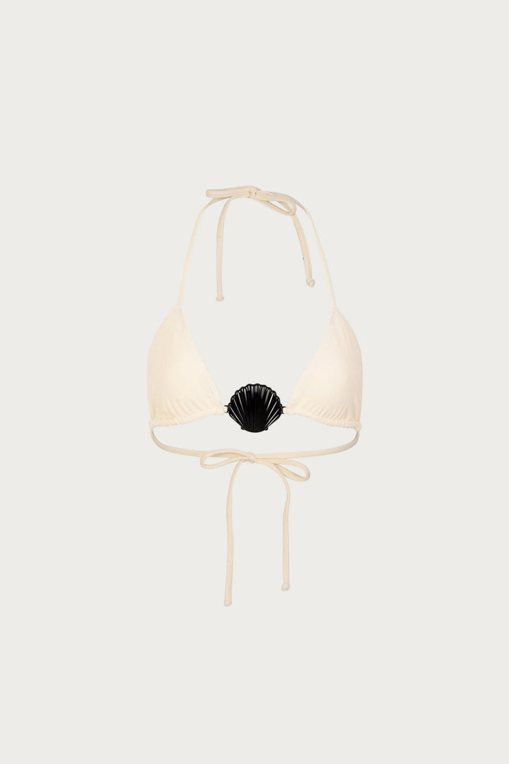 Shell Triangle Top (Faux Suede Cream) RESORT26