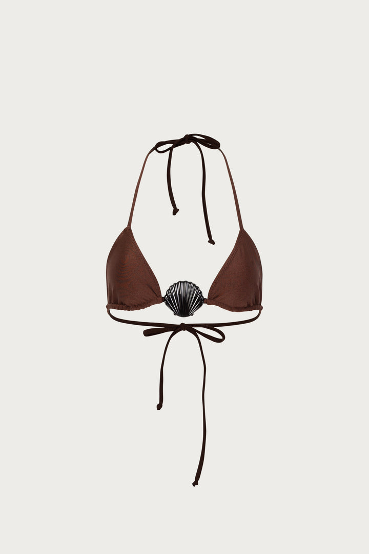 Shell Triangle Top (Chocolate Brown)