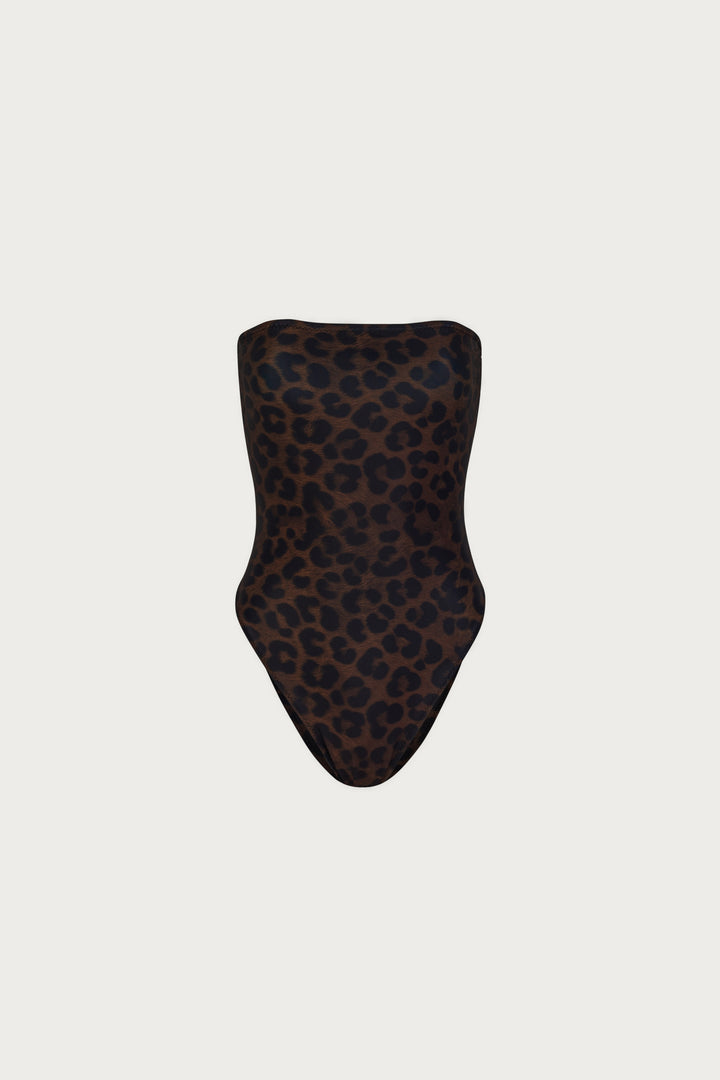 Strapless One Piece (Cheetah)